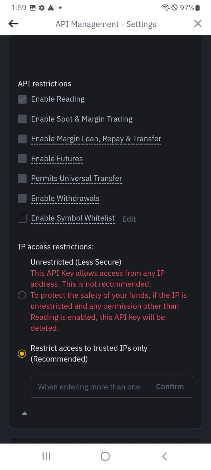 (3) 9. IP Restriction 설정